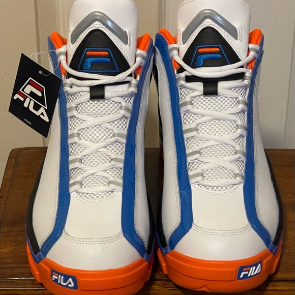 FILA Grant Hill 2 Basketball Shoes White /Blue/ Orange NY Men’s Sz 10 & 11.5 NEW - Picture 4 of 10